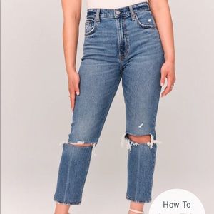 Brand new ultra high rise ankle straight A&F jeans